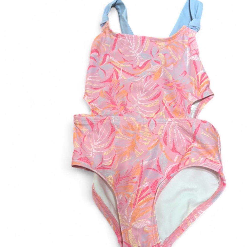 This is the Toddler Palm Print 1-Piece Cut-Out Swimsuit from OshKosh B'gosh.
